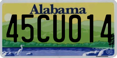 AL license plate 45CU014