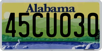 AL license plate 45CU030