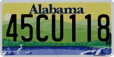 AL license plate 45CU118