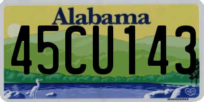 AL license plate 45CU143