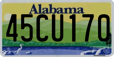 AL license plate 45CU170