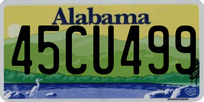 AL license plate 45CU499