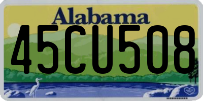 AL license plate 45CU508