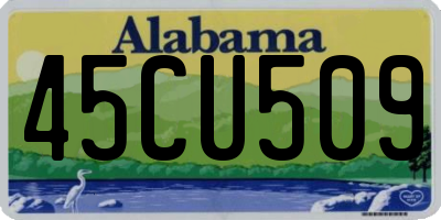 AL license plate 45CU509