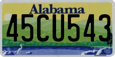 AL license plate 45CU543