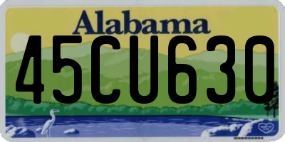 AL license plate 45CU630