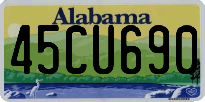 AL license plate 45CU690