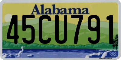 AL license plate 45CU791