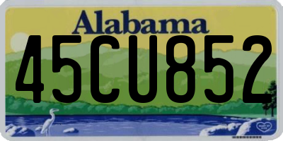 AL license plate 45CU852