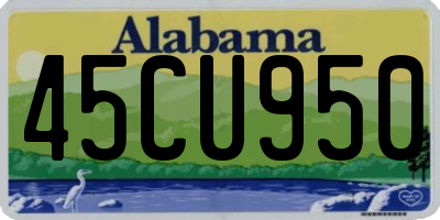 AL license plate 45CU950