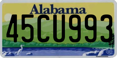 AL license plate 45CU993