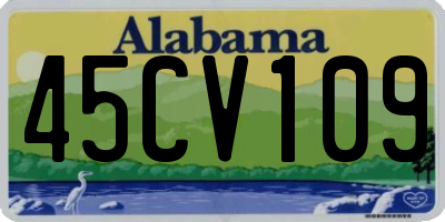 AL license plate 45CV109