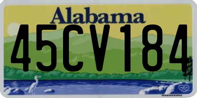 AL license plate 45CV184