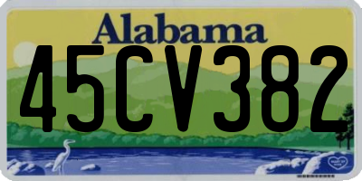 AL license plate 45CV382