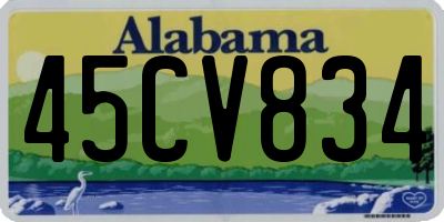 AL license plate 45CV834