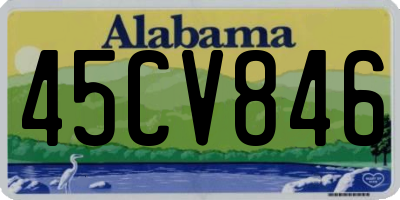 AL license plate 45CV846