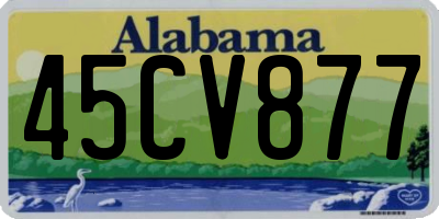 AL license plate 45CV877