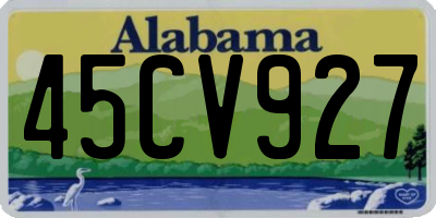 AL license plate 45CV927