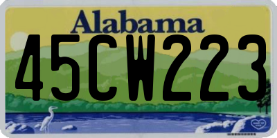 AL license plate 45CW223