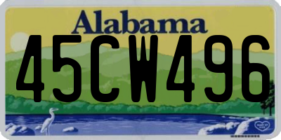 AL license plate 45CW496