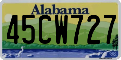 AL license plate 45CW727