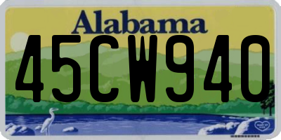AL license plate 45CW940
