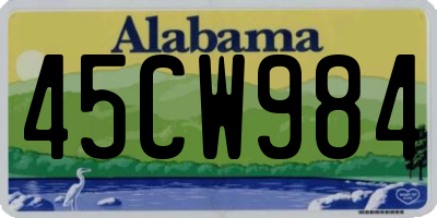 AL license plate 45CW984