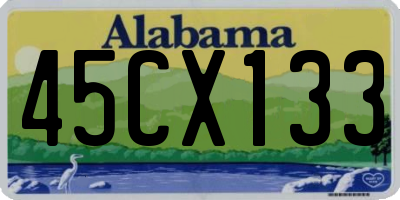 AL license plate 45CX133