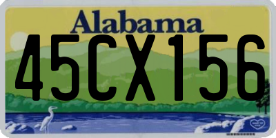 AL license plate 45CX156