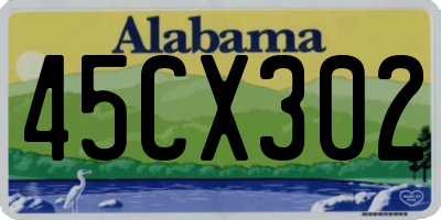 AL license plate 45CX302