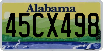 AL license plate 45CX498