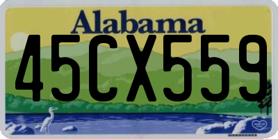 AL license plate 45CX559