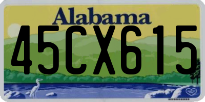 AL license plate 45CX615