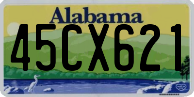 AL license plate 45CX621