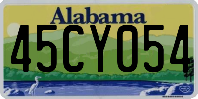 AL license plate 45CY054