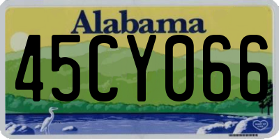 AL license plate 45CY066