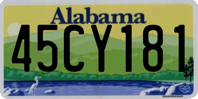 AL license plate 45CY181