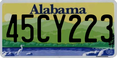 AL license plate 45CY223