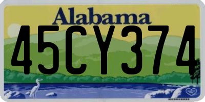 AL license plate 45CY374