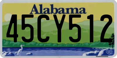 AL license plate 45CY512