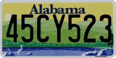AL license plate 45CY523