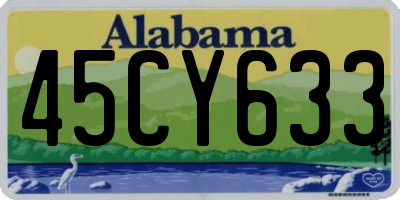 AL license plate 45CY633