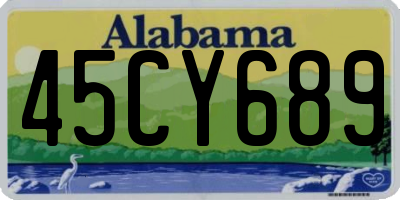 AL license plate 45CY689