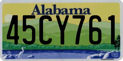 AL license plate 45CY761