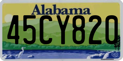 AL license plate 45CY820