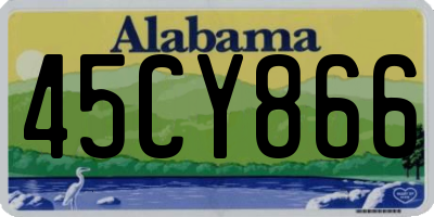 AL license plate 45CY866