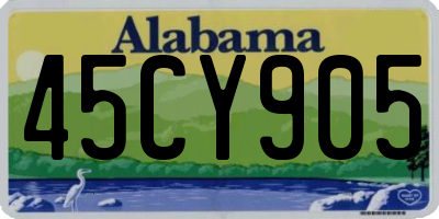 AL license plate 45CY905