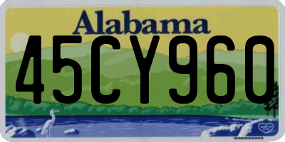 AL license plate 45CY960