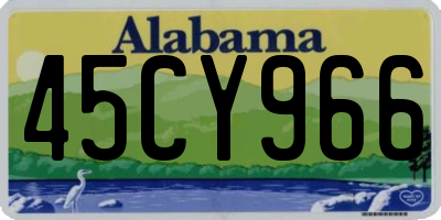 AL license plate 45CY966