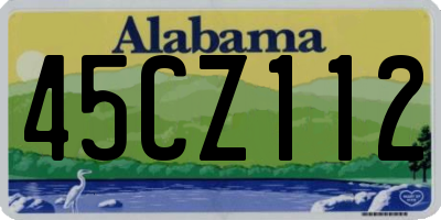 AL license plate 45CZ112